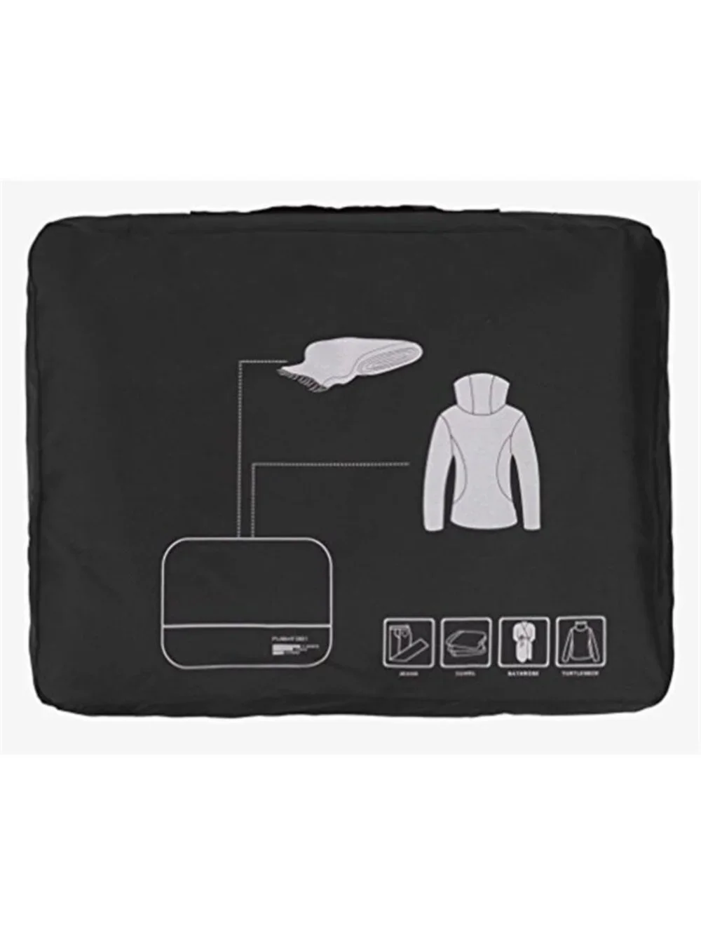 Travel Packing Cubes 6 Piece Luggage Organizer Set Nylon Suitcase Storage Bags
